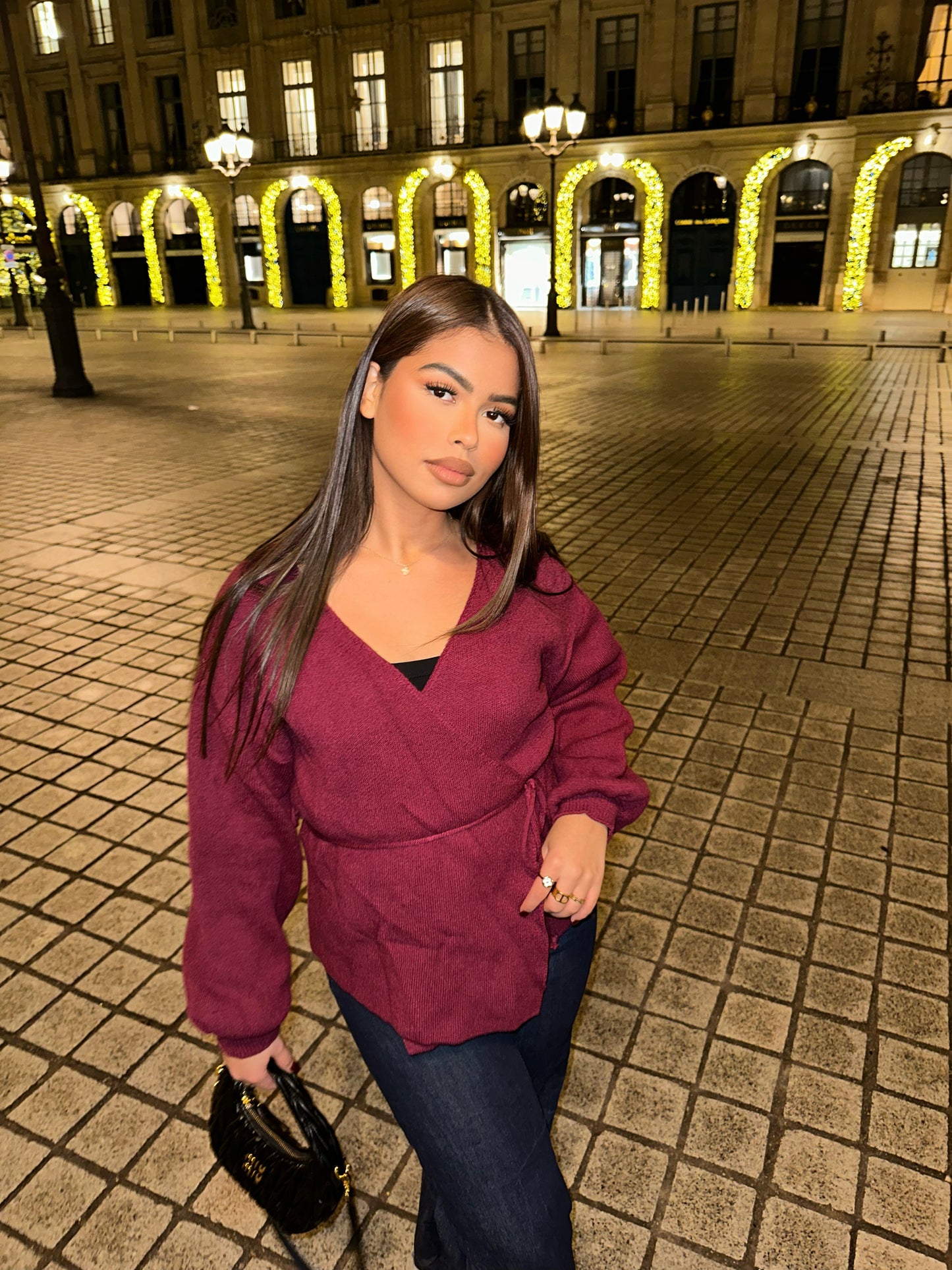 Cardigan Lila bordeaux